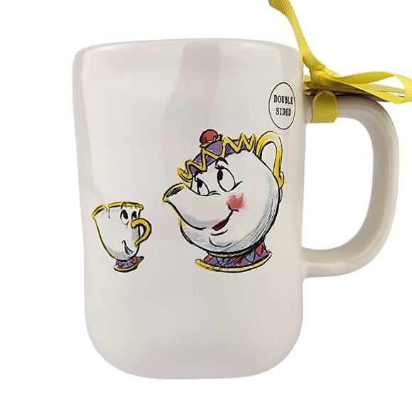 Rae Dunn Disney Beauty & the Beast Mrs Potts and Chip "Be Our Guest!" Mug - Picture 1 of 3